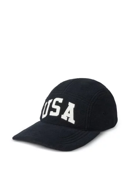 Fleece baseball sapka Polo Ralph Lauren autogrammal kék