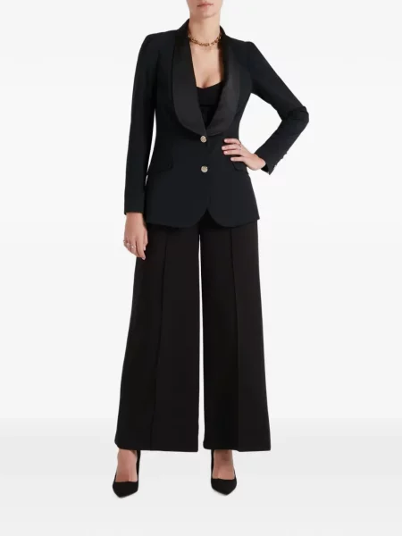 Pantaloni Temperley London din satin negru