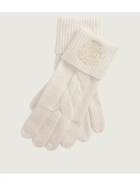 LAUREN RALPH LAUREN Kesztyű gyapjú hozzáadásával bézs