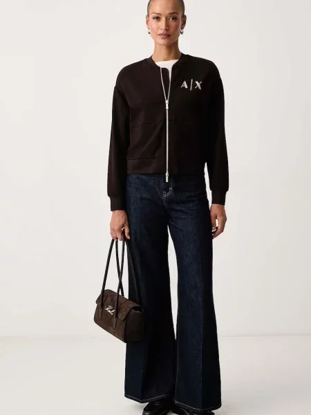 Armani Exchange кофта на застібці з віскозою