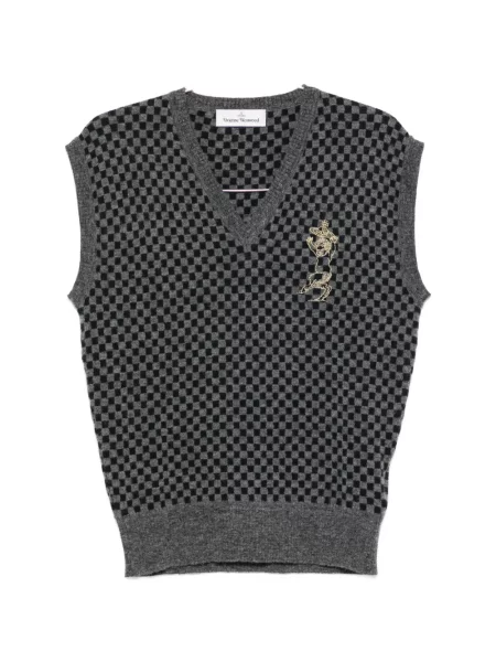 Pulover Vivienne Westwood fără mâneci gri