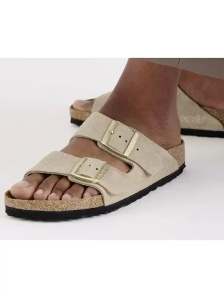Sneakers Birkenstock Arizona Suede Leather Sandcastle EUR 36 beżowe