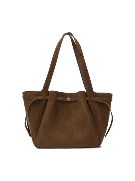 Shopperka Tory Burch skórzana brązowa