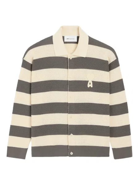 Cardigan Ami Paris cu motiv cu inimi