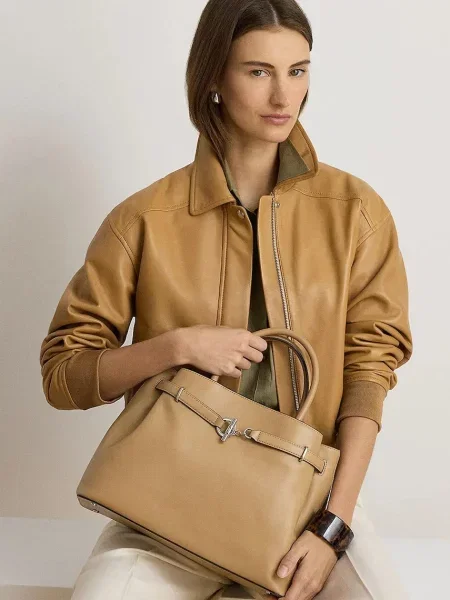 Кожаная сумка через плечо Lauren Ralph Lauren