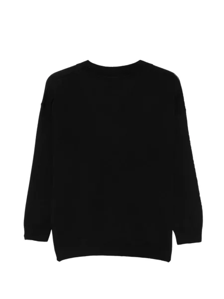 Pulover Alpha Studio tricotate cu decolteu în V negru