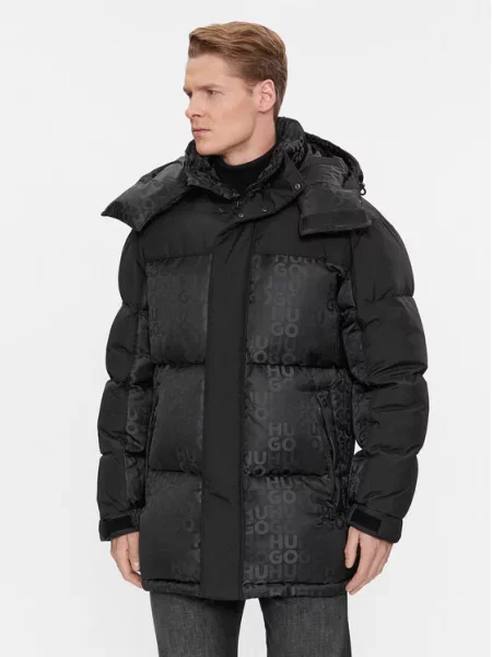 Hugo Пухено яке черен