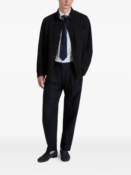 Sacou Slowear din piele de căprioară negru