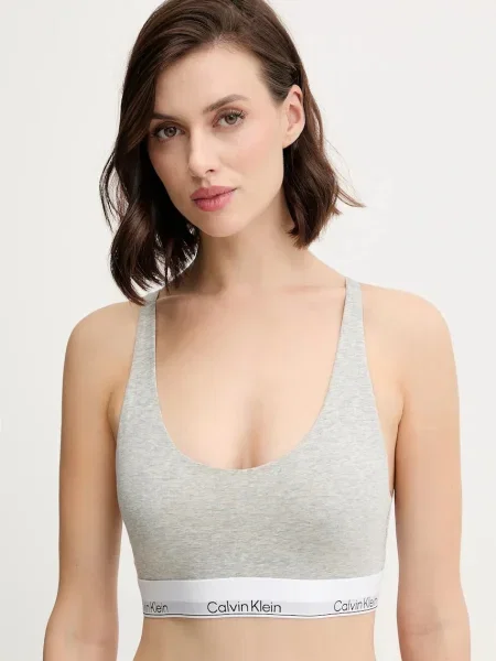 Сутиен Calvin Klein Underwear с изчистен дизайн сиво