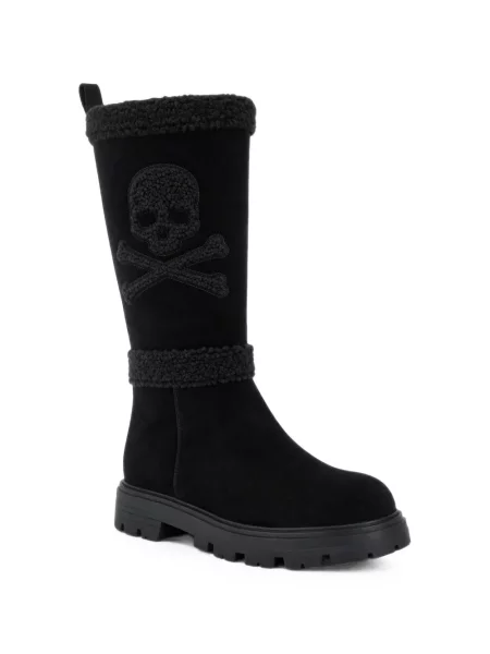 Μποτάκια Philipp Plein σουέντ μαύρο
