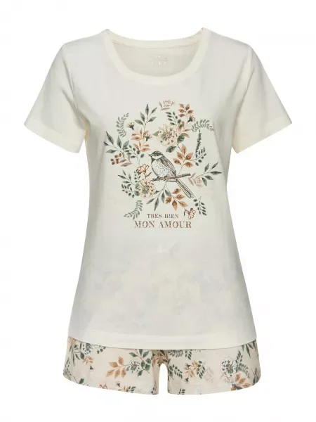 VIVANCE Kratke hlače za spanje / mešane barve bež