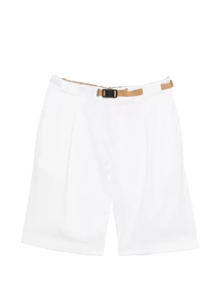 Cu centură pantaloni scurți White Sand alb