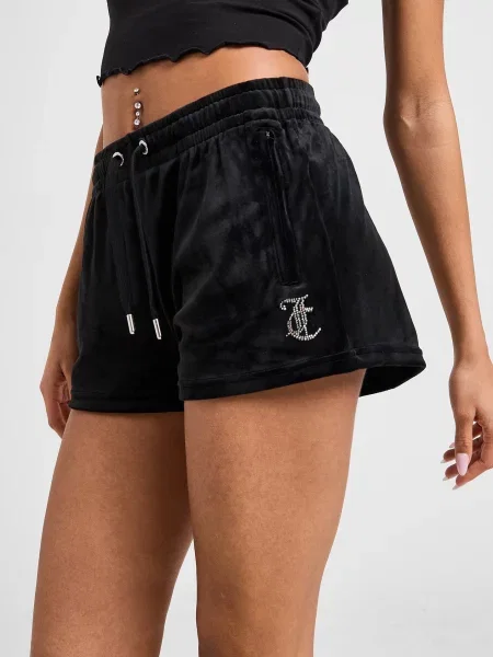 Juicy Couture Szorty Diamente Logo czarne