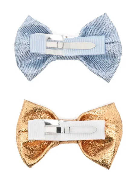 Pletená bunda Ombre s mašlí modrá