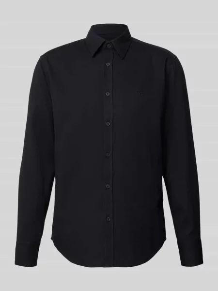 Koszula casualowa o kroju regular fit z mieszanka bawełny model Boss Orange czarna