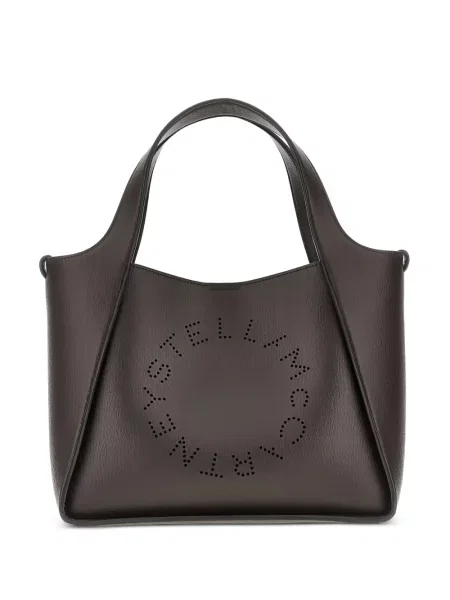 Geantă shopper Stella Mccartney cu autograf maro