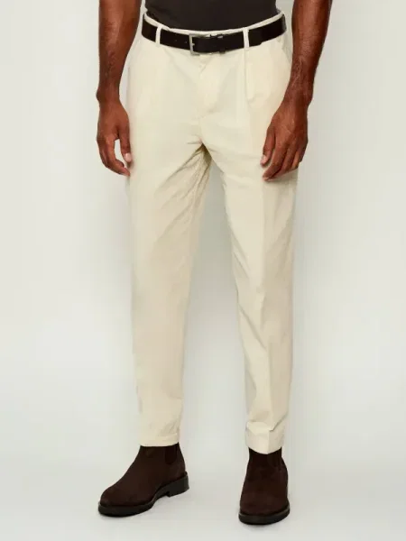 BOSS BLACK De catifea reiată pantaloni negru