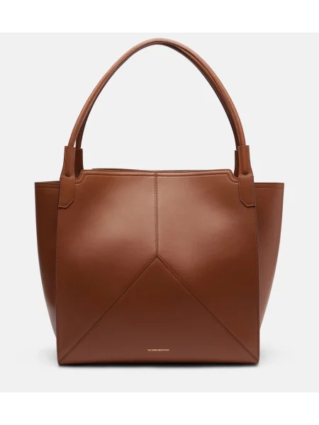 Geantă shopper Victoria Beckham din piele maro