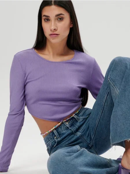 Блузка з зав’язкою фіолетовий