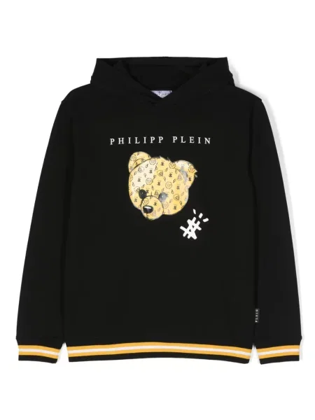 Bluza z kapturem dziecięca Philipp Plein czarna