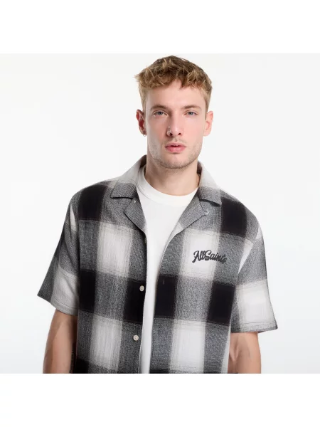 Риза AllSaints Fade Out Ss Shirt Whisper Grey XL сиво