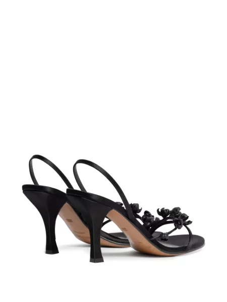 Sandale Alberta Ferretti cu model floral negru