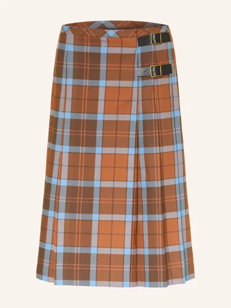 Barbour Zavinovací Sukně Allamanda hnědá / tmavě hnědá / tmavě modrá