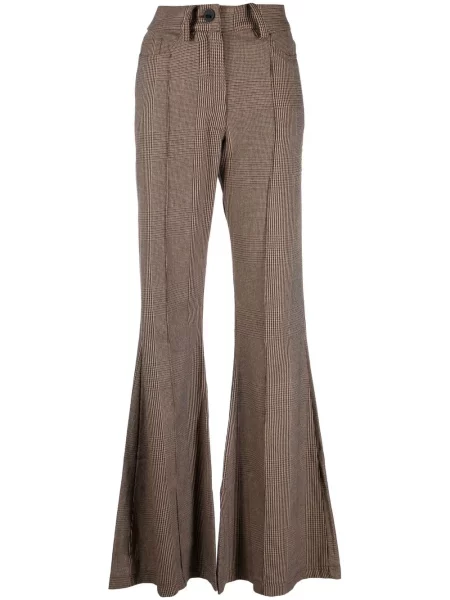 Bologna pantaloni Barbara Bologna în carouri evazate