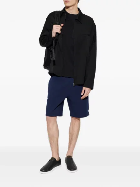 Pantaloni scurți Lacoste cu autograf albastru