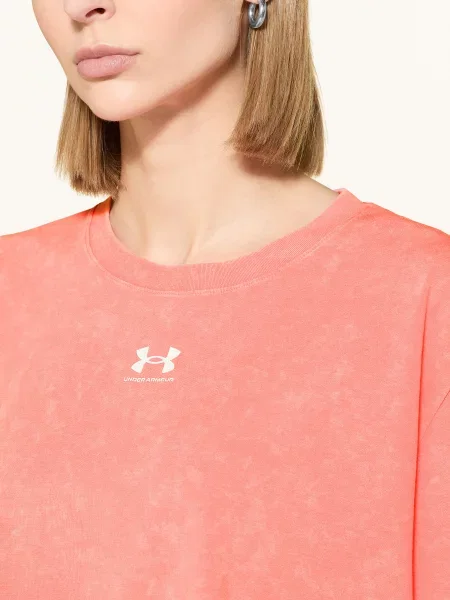 Under Armour Tričko Ua Rival Boxy Wash světle červená