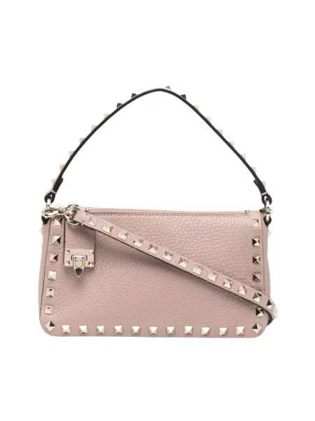 Torebka skórzana Valentino Garavani skórzana różowa