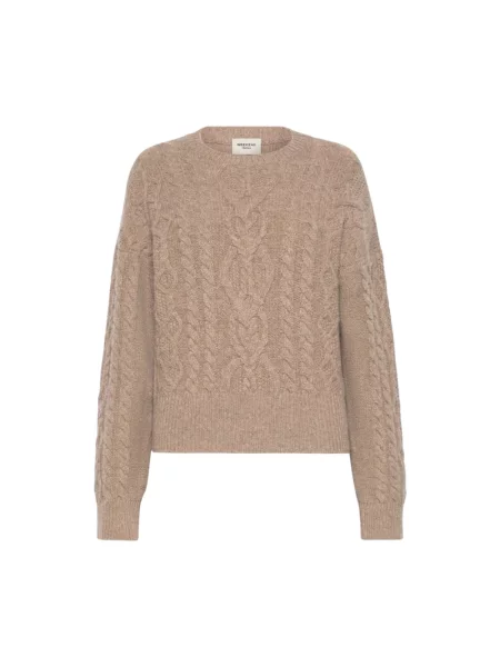 Sweter Weekend Max Mara wełniany brązowy