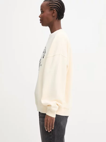Anine Bing MILES SWEATSHIRT COLLEGIATE κρεμ μπλούζα βαμβακεία Γυναικεία μπεζ
