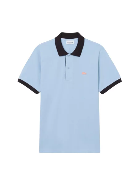 Koszulka polo Lacoste z krótkim rękawem niebieska
