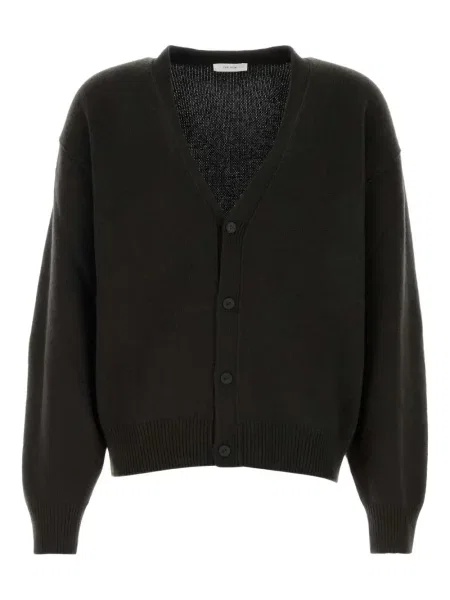 Cardigan The Row din cașmir cu decolteu în V maro