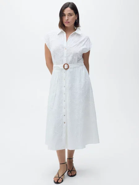 Сукня міді MANGO білий