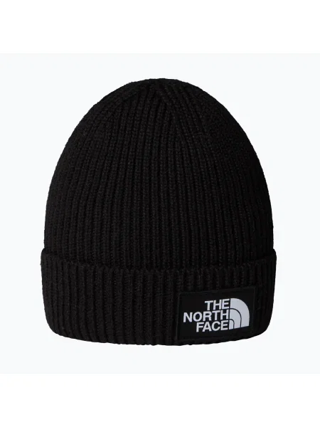 Детска зимна шапка The North Face Logo Box Cuffed черно