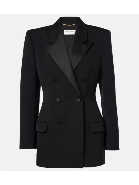 Sacou Saint Laurent de lână negru