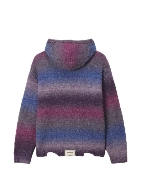 Hanorac cu glugă Five Cm zdrențuiți cu gradient violet