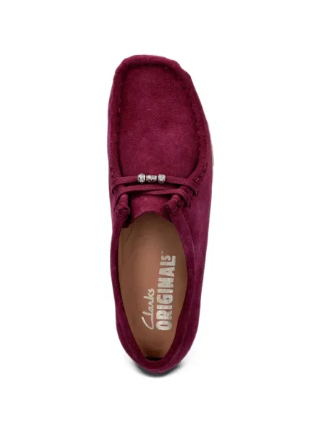 Лоуфъри Clarks Originals с връзки с дантела розово