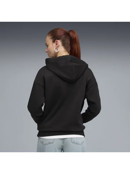 PUMA dzianinowa bluza z kapturem Essentials o luÅºnym kroju OdzieÅ¼ S czarny