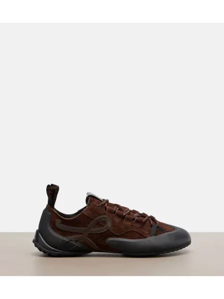 Sneakerși Loewe din piele de căprioară maro