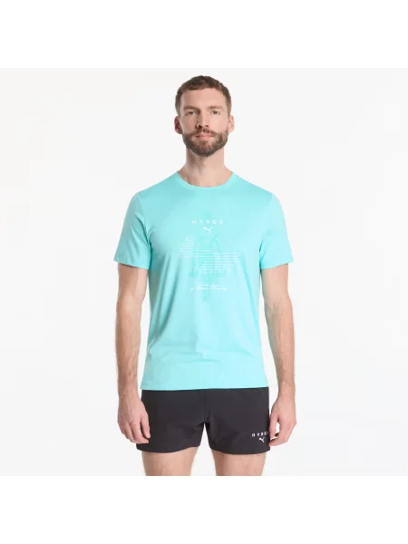 Tricou Puma x Hyrox M Cloudspun Thermoadapt Tee Intense Mint L alb