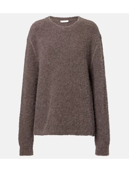 Pulover The Row de mătase maro