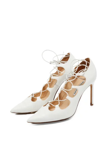 Lodičky Manolo Blahnik biela