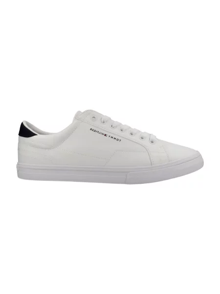 Lung pantofi Tommy Hilfiger din dantelă alb