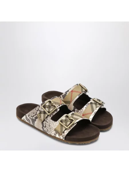 Klapki Burberry skórzane