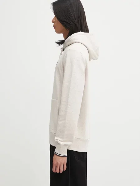 Fred Perry bluza z kapturem melanżowa beżowy