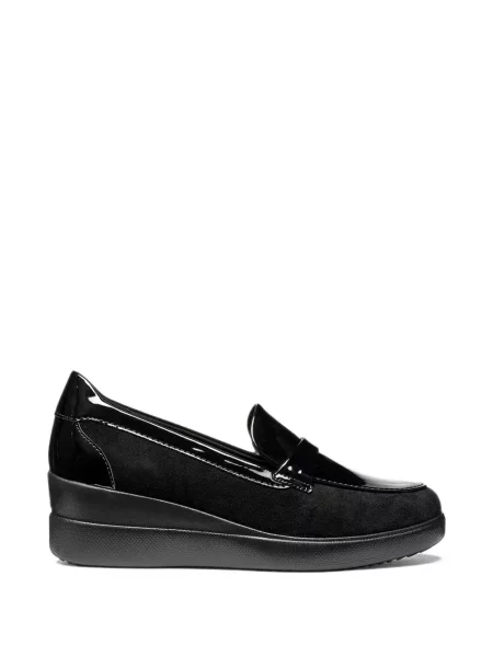 Pantofi loafer Geox cu pană negru
