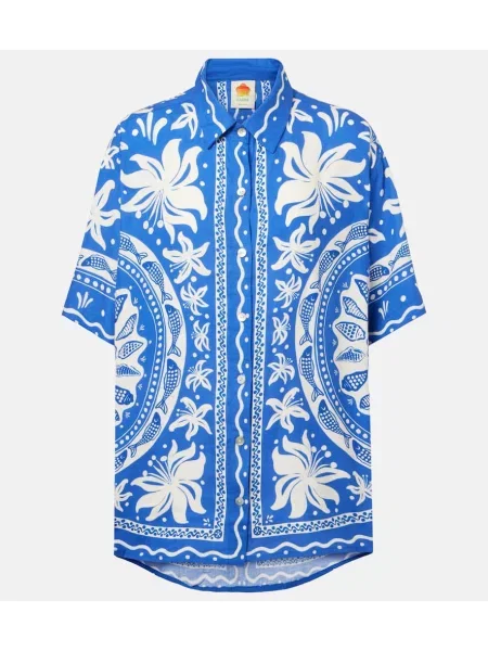 Cămașă Farm Rio de in cu imagine albastru